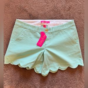 Mint Green 5” Lilly Pulitzer Scalloped Shorts